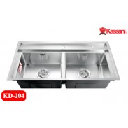 CHẬU RỬA INOX 2 HỘC KASSANI KD-204 CHẬU RỬA INOX 2 HỘC KASSANI KD-204